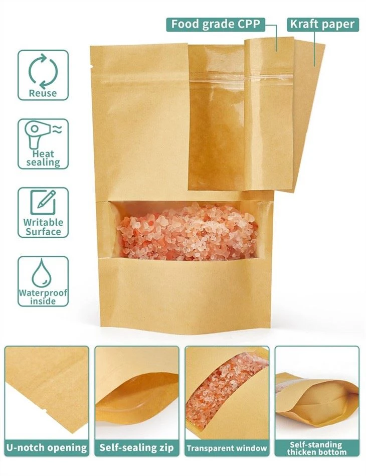 kraft zip lock bags
