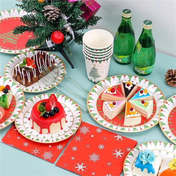 Christmas Paper Dinner Plate Set