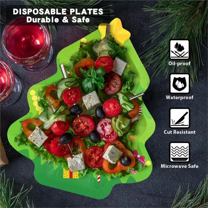 christmas art paper plates