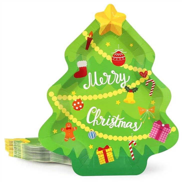 peanuts christmas paper plates