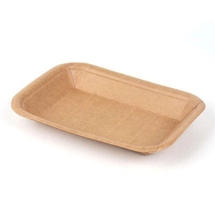 brown kraft paper food trays