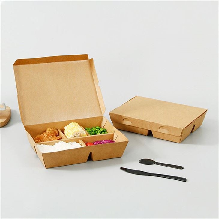 Kraft Paper Packaging Tableware  Disposable Tableware Lunch Box - Lunch  Box Material - Aliexpress