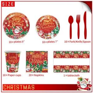 holiday disposable dinnerware set