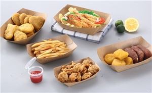 brown paper food boats