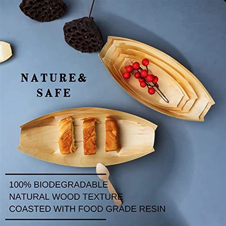 wooden plates and cutlery