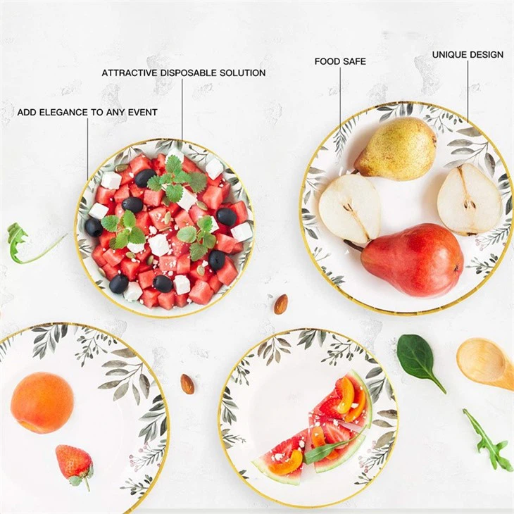 navy blue paper dessert plates