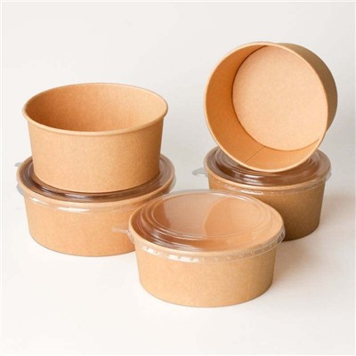 Thickened disposable kraft paper bowl