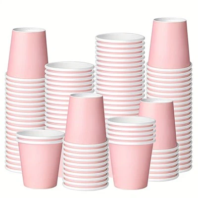 Pink Disposable Paper Cups